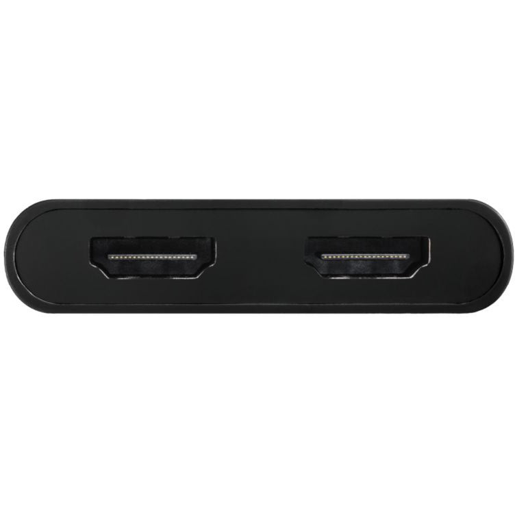 Club 3D USB-C to 2x HDMI Video Splitter with DisplayLink HDMI Splitter (Black, with USB-A Adapter)