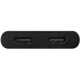 Club 3D USB-C to 2x HDMI Video Splitter with DisplayLink HDMI Splitter (Black, with USB-A Adapter)