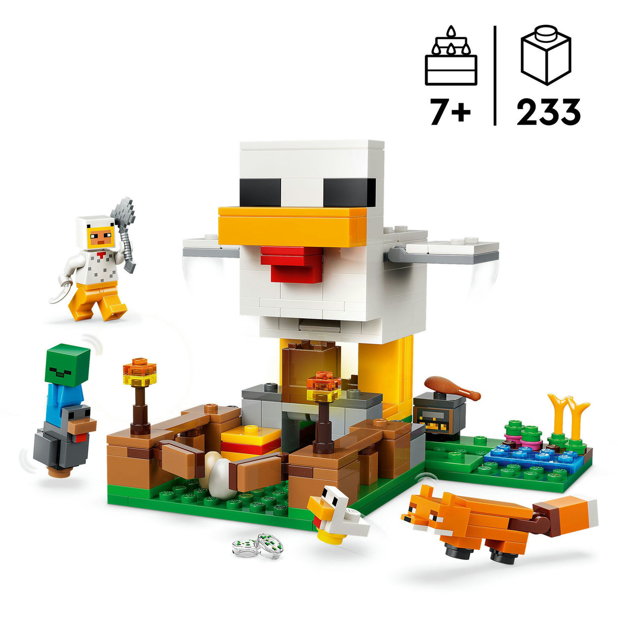 Stavebnice Lego minecraft kuracie farmy