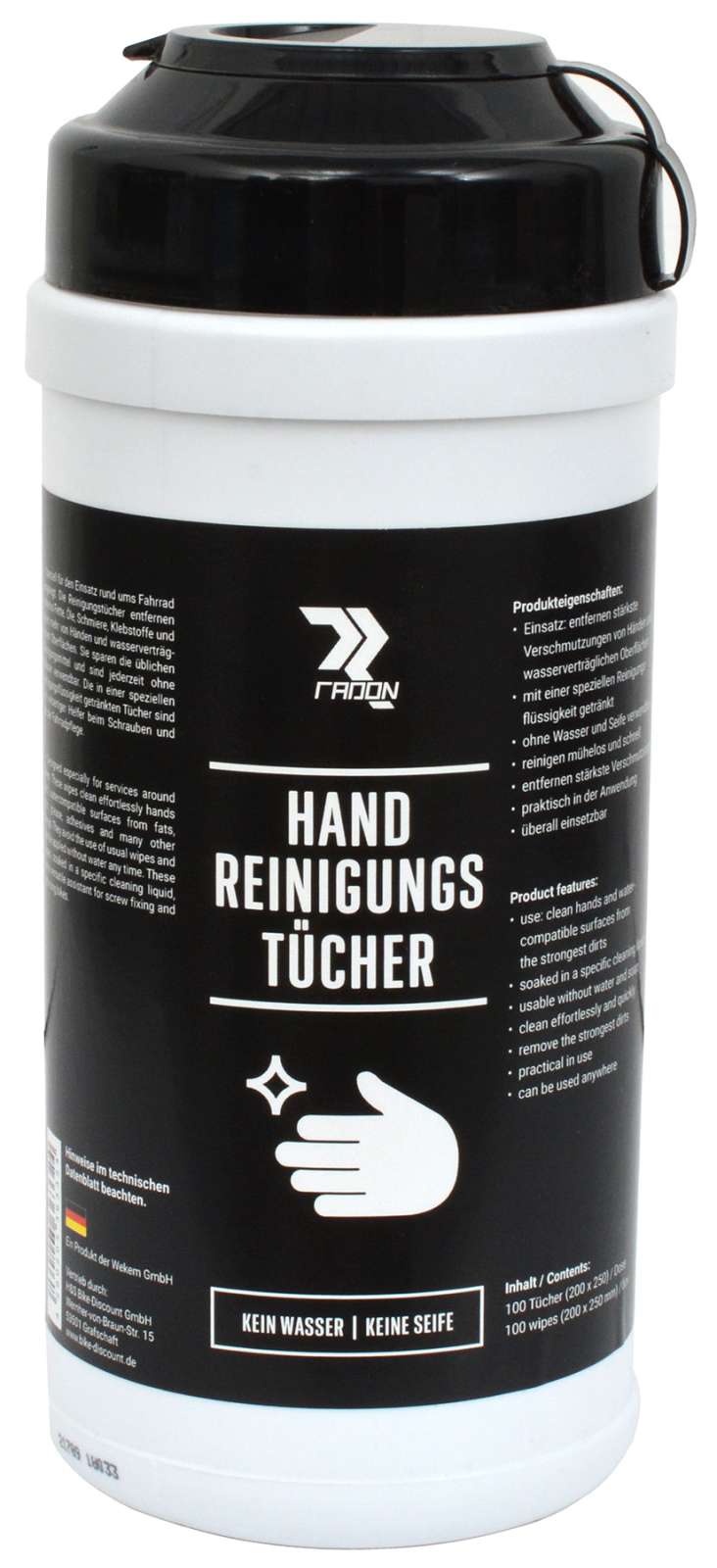 Radon hand cleaning wipes 100 pieces