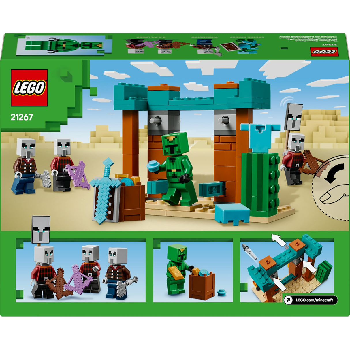 Lego minecraft 21267 illagers i ørkenen