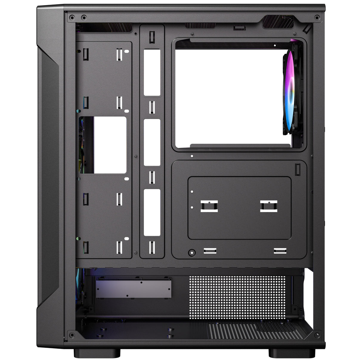 Antec VX320 ArGB Midi-Tower-Gehäuse (schwarz | 3x USB-A | gehärtetes Glas)