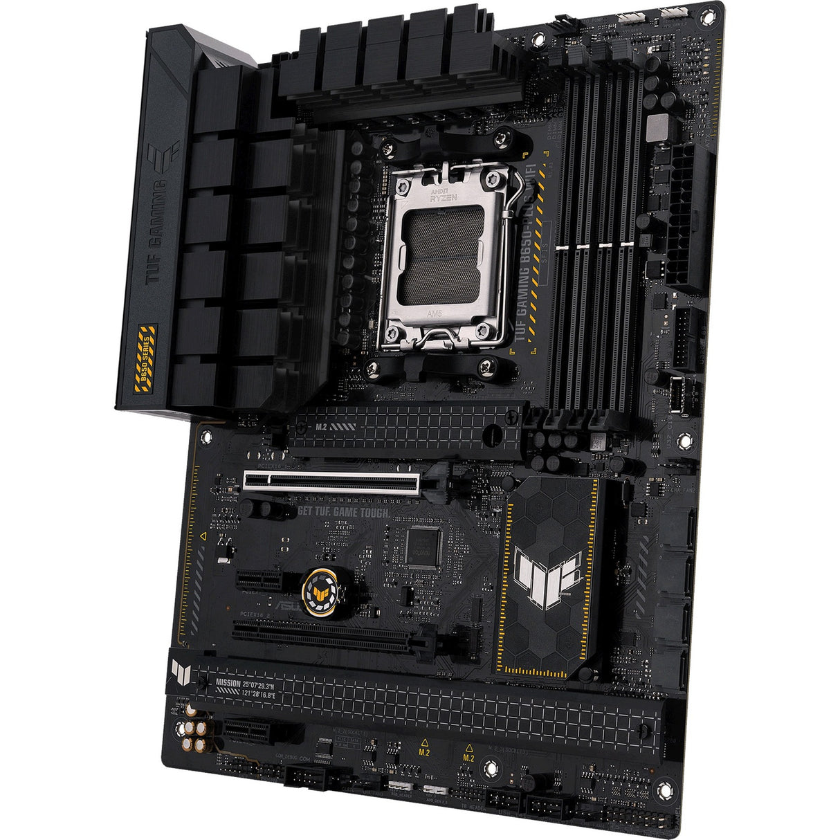 Asus TUF Gaming B650-Plus WiFi Socket AM5 Motherboard (black light orange, RAID, 2.5Gb LAN, Wi-Fi 6, BT 5.2, sound, ATX)