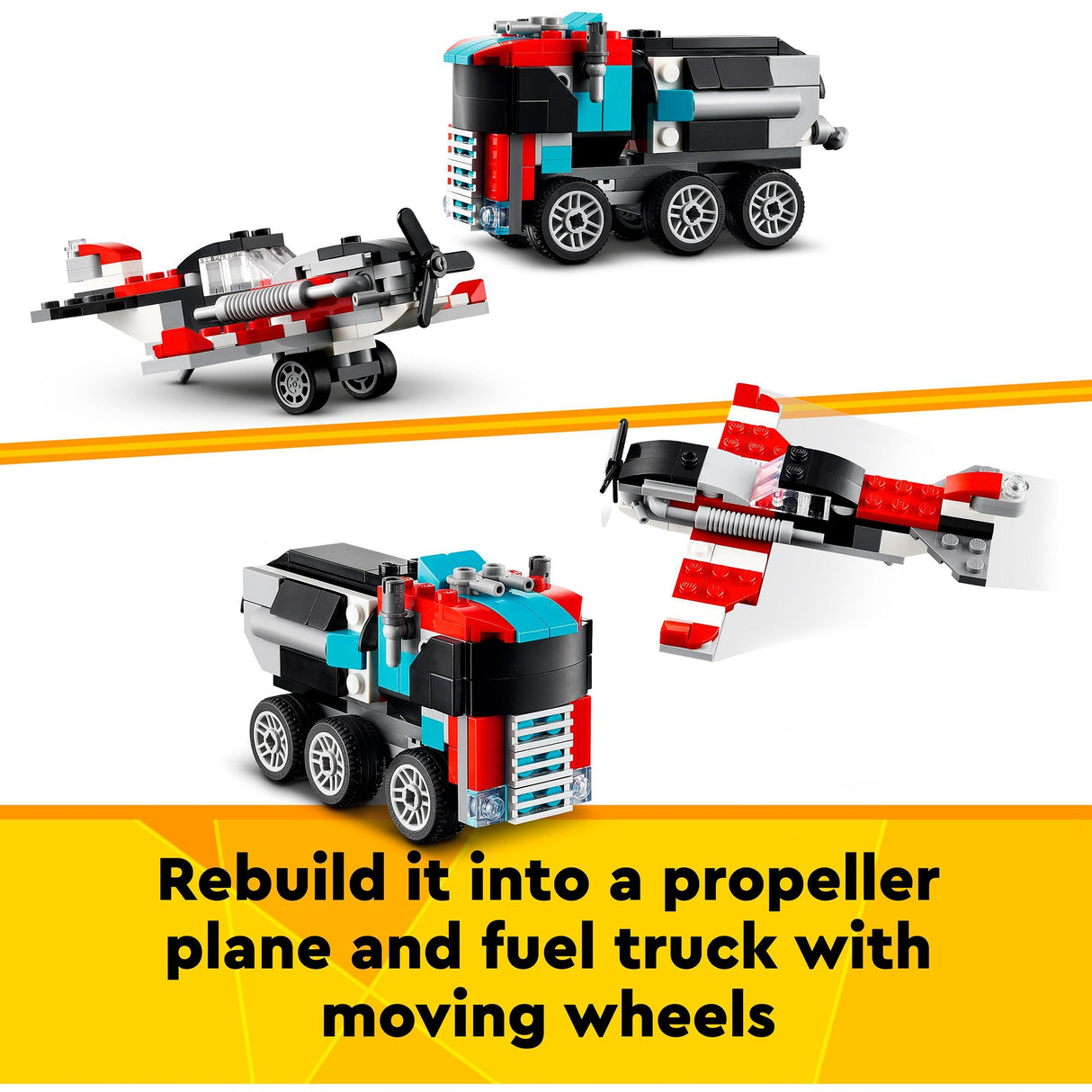 Caminhão LEGO LEGO Creator 31146 com helicóptero
