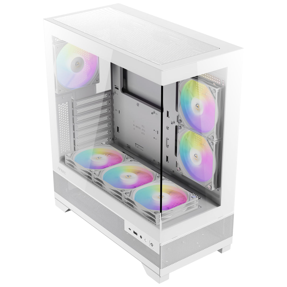 Antec CX700 Elite RGB Midi Tower Case (White | 2x USB-A | Tempered Glass)