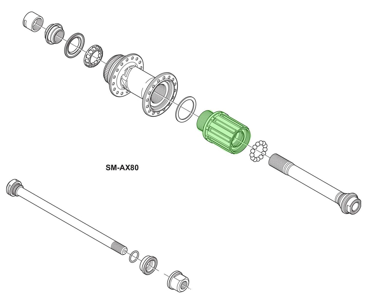Shimano freehub body for fh-m640 m645 m648