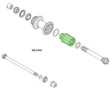 Shimano freehub body for fh-m640 m645 m648