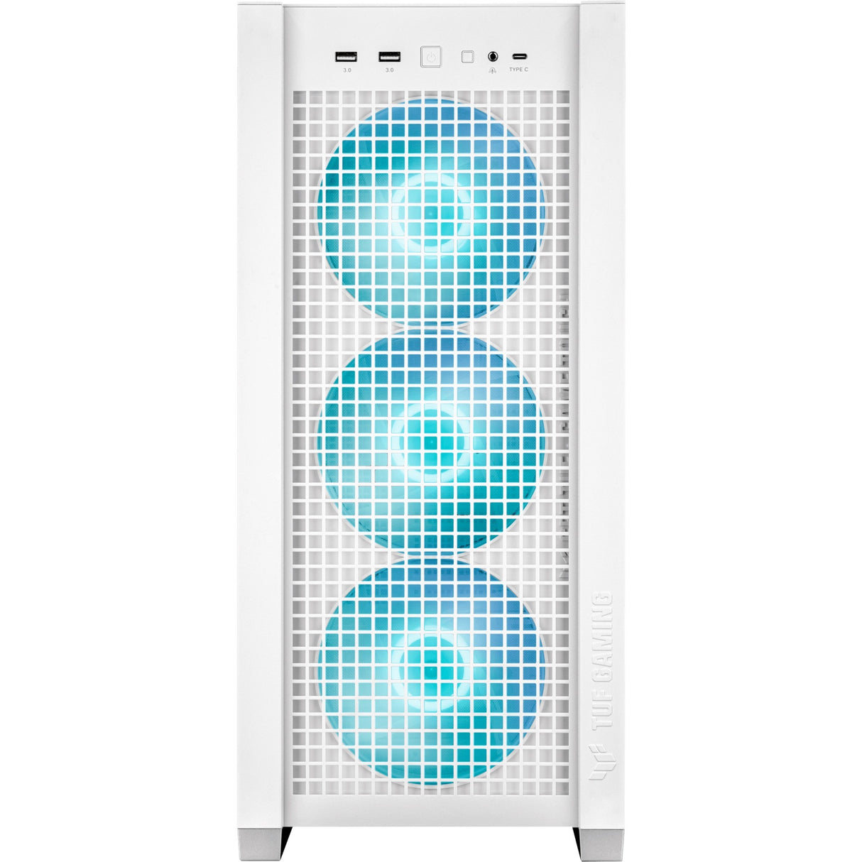 Asus TUF Gaming GT302 ARGB Midi Tower Case (White | 2x USB-A | 1x USB-C | RGB | Tempered Glass)