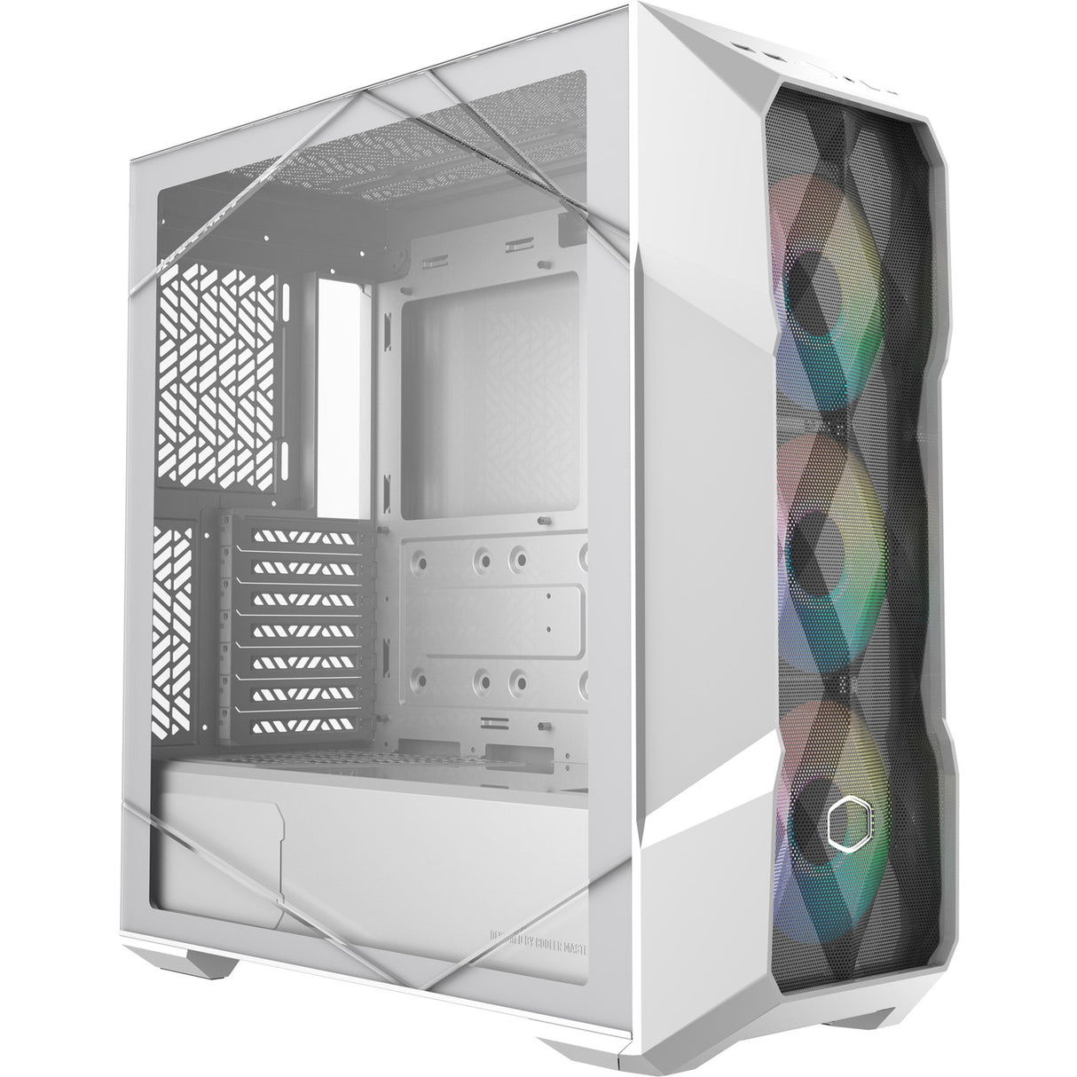 Cooler Master MasterBox TD500 Mesh V2 Midi Tower Case (White | 2x USB-A | 1x USB-C | RGB | Tempered Glass)
