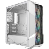 Cooler Master MasterBox TD500 Mesh V2 Midi Tower Case (White | 2x USB-A | 1x USB-C | RGB | Tempered Glass)