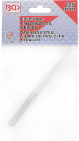 Bgs technic stainless steel sharp tip tweezers