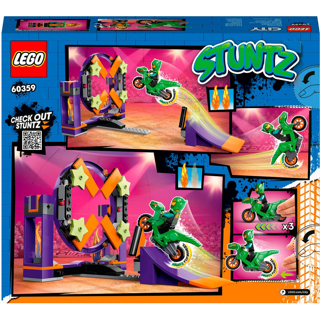 Stuntz da cidade de Lego Dunken com Stuntbaan 60359