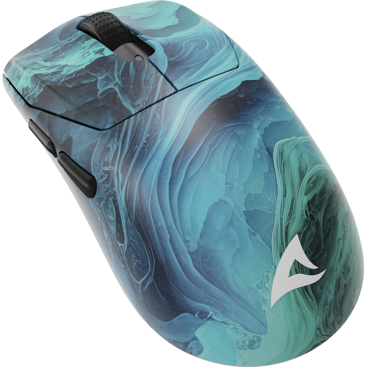 Mouse da gioco Sharkoon sgm25w (blu turchese, 12.000 dpi, LED rgb)