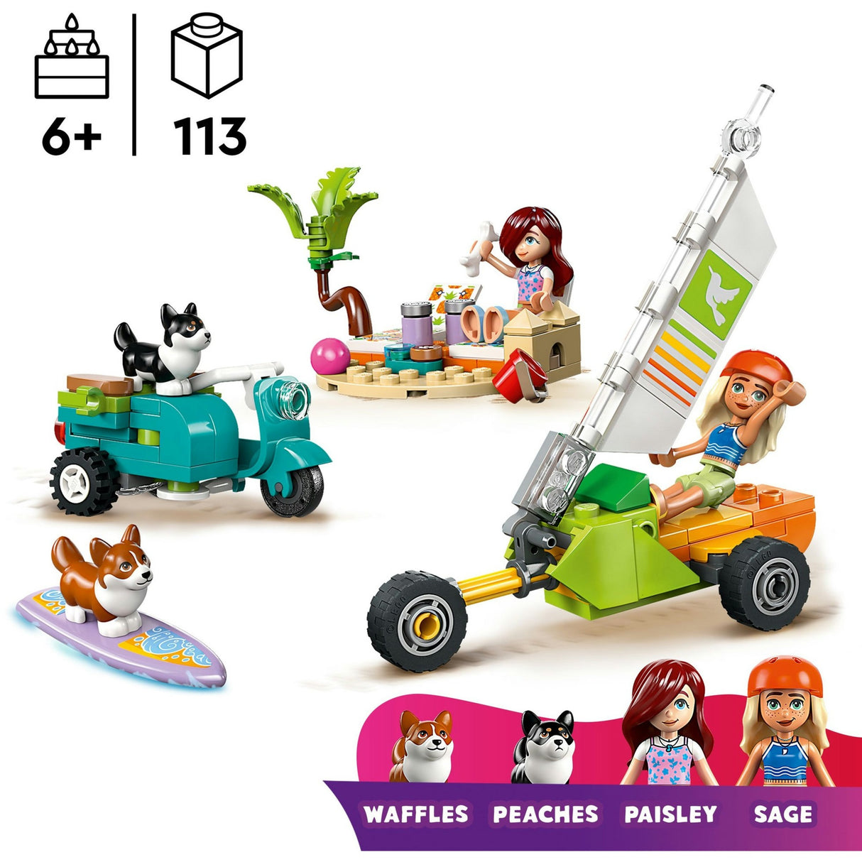 Lego Friends 42641 Surf- und Rollerspaß mit den Hunden