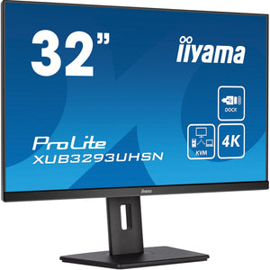 Iiyama prolite xub3293uhsn-b5 31.5 4k uhd monitor (black, hdmi, displayport, 2x usb-a, usb-c, rj-45)