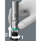 Wera Belt A - Deep 1 socket set, with 1/4" drive, 9 pieces - 05004525001