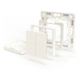 Shelly Blu Wall Switch 4 + Legrand Adapter Switch (white, Bluetooth 4.2)