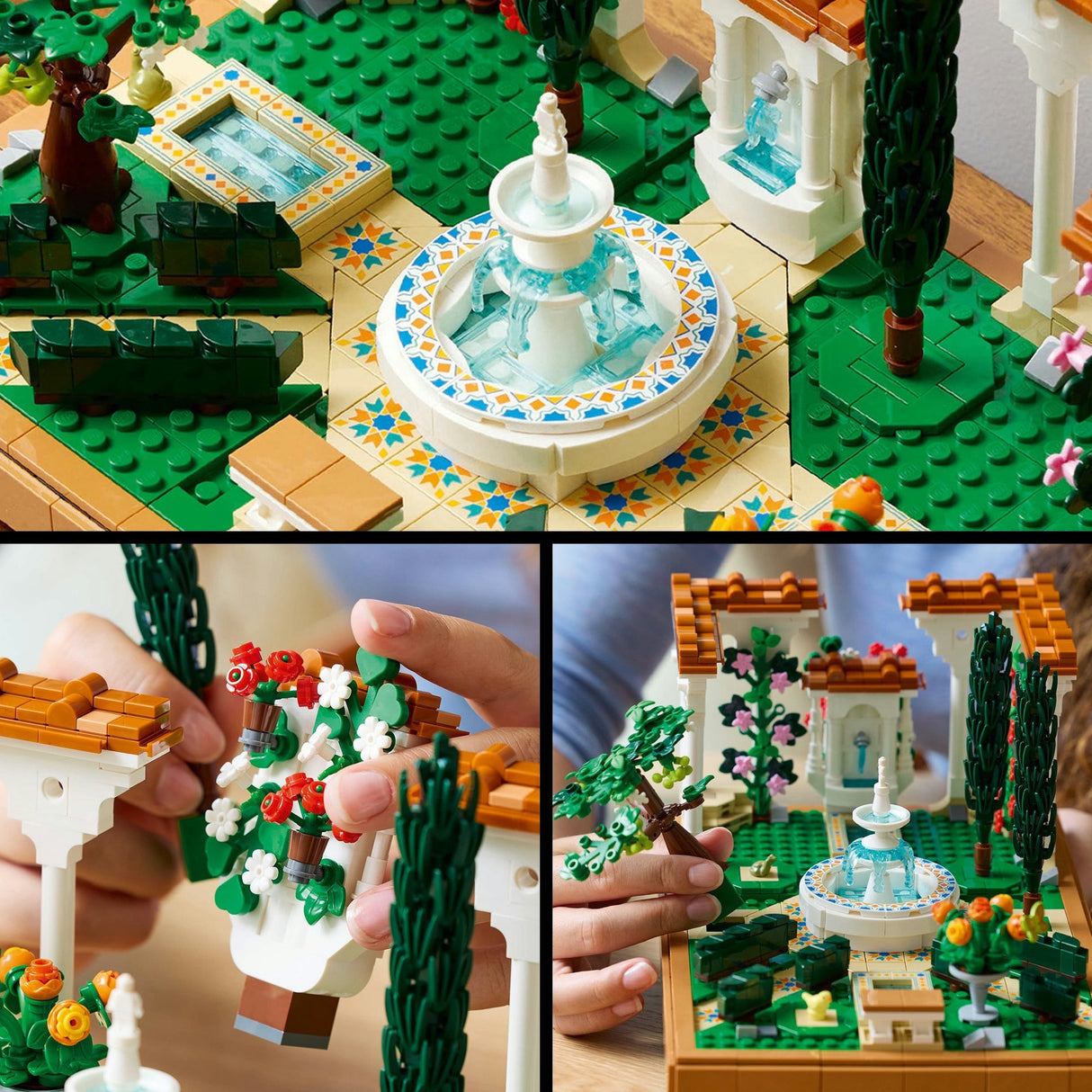 Lego icônes 10359 jardin avec fontaine