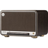 Edifier d32 draadloze tafelluidspreker (donkerbruin zilver, bluetooth, wi-fi (apple airplay), usb-c, aux)