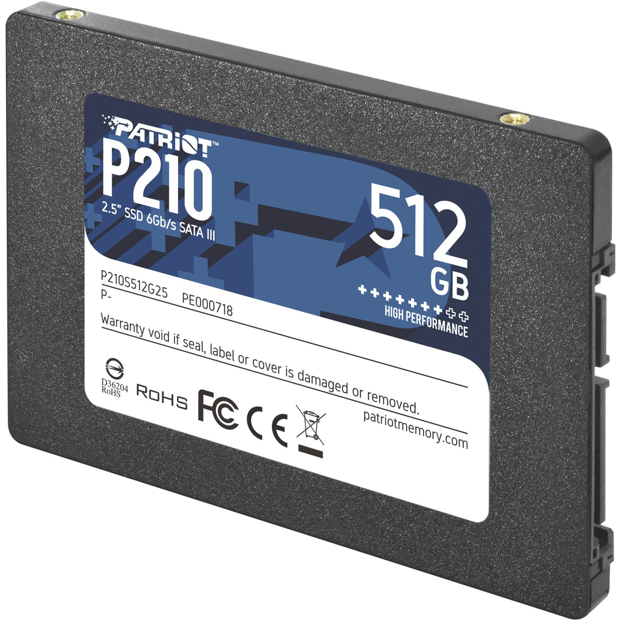 Patriot P210, 512 GB SSD (black, P210S512G25, SATA III)