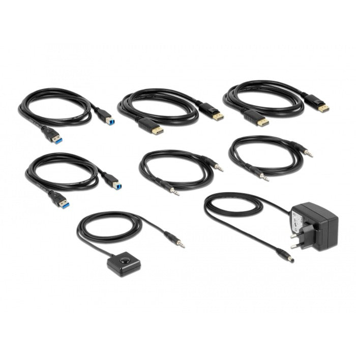 Decking Displayp 1.4 kvm Schalter, 8k 60hz, USB 3.2 Gen 1