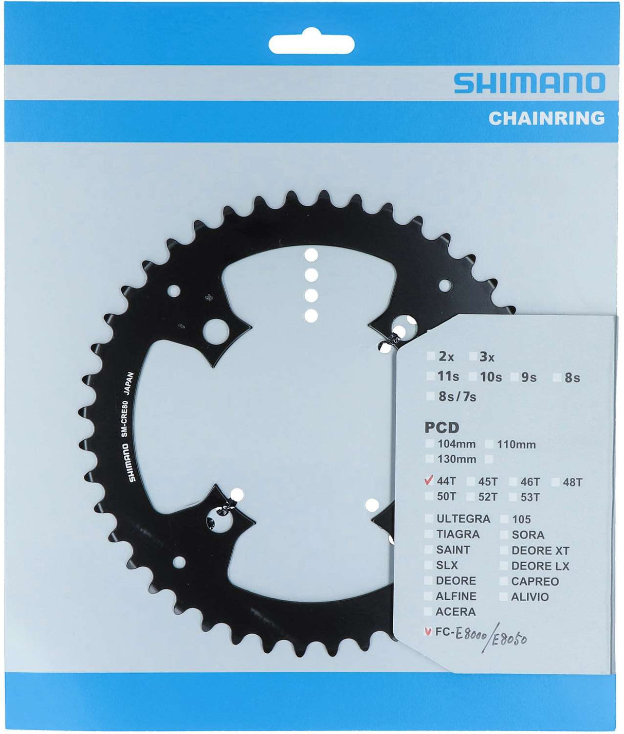 Shimano steps sm-cre80 chainring 44t without spider