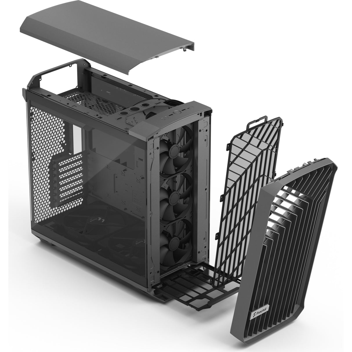 Fractal Design Torrent Gray TG Light Tint Midi Tower Case (Gray | 2x USB-A | 1x USB-C | Tempered Glass)