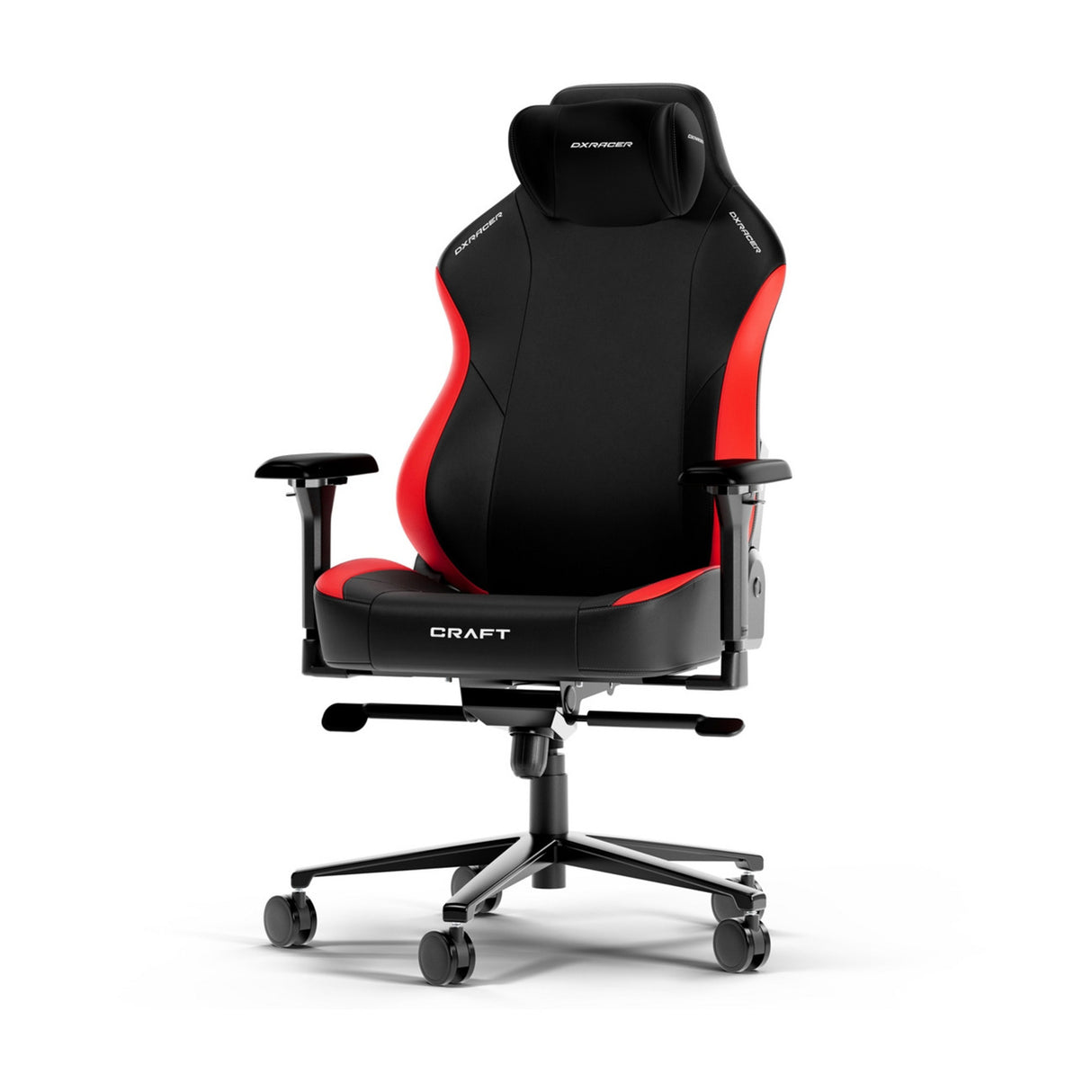 Dxracer craft xl black red epu leather gamestoel (zwart rood)