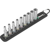 Wera Belt A - Deep 1 socket set, with 1/4" drive, 9 pieces - 05004525001