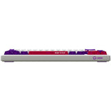 Lorgar kbp70mw, gaming toetsenbord (wit, us lay-out, logar toxic purple, 65%, rgb, hot-swappable, pbt double-shot, bluetooth 2.4ghz usb)