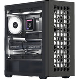 Aerocool b502a midi tower behuizing (zwart | 2x usb-a | 1x usb-c | rgb)