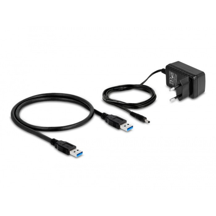 Delock USB hub 10 Gbps with 4 USB-A + 1 Quick Charge port (grey, incl. power supply)