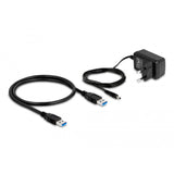Delock USB hub 10 Gbps with 4 USB-A + 1 Quick Charge port (grey, incl. power supply)