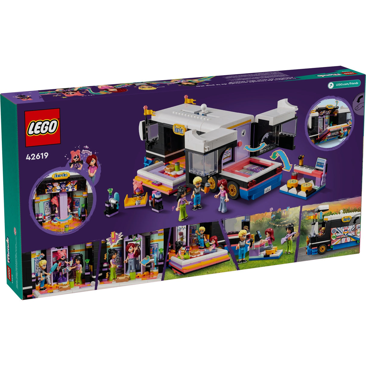 Lego Friends - Pop Star Music Tour Bus Building Toy (42619)