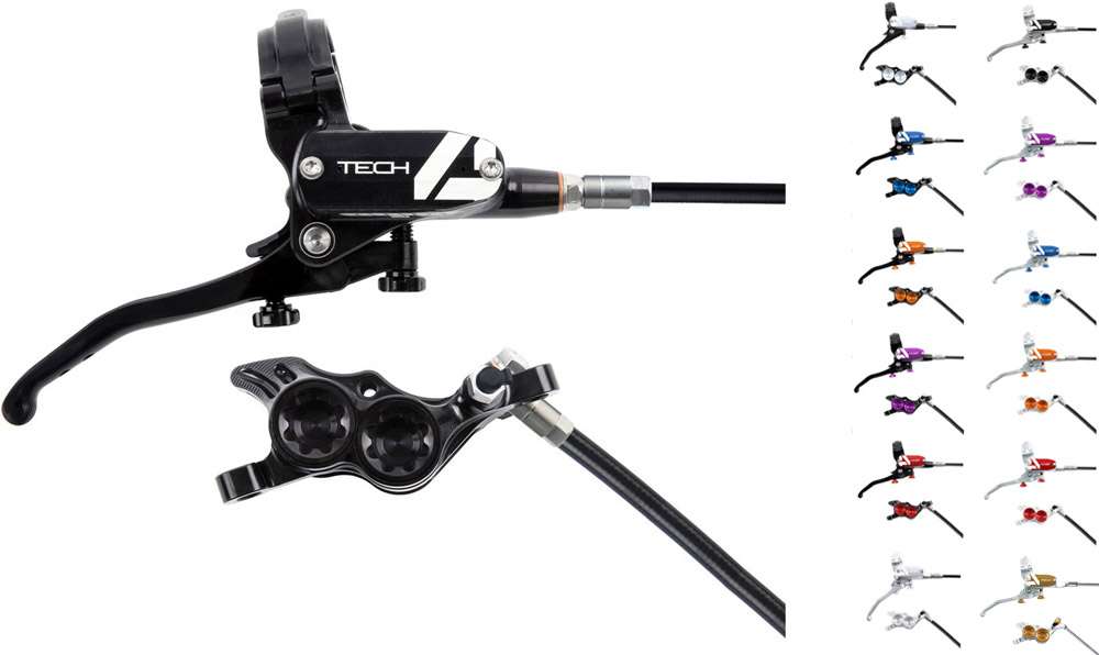 Hope tech 4 e4 steel braided disc brake - lever right