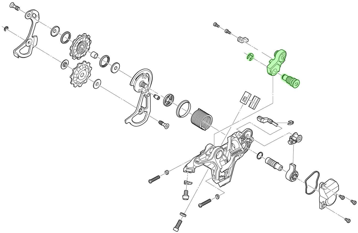 Shimano axle unit for rd-m820 rear derailleur bracket