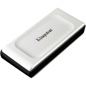 Kingston XS2000 Portable 2 TB External SSD (Silver Black, SXS2000 2000G, USB-C 3.2 (20 Gbit/s))
