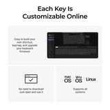 Keychron k3 max se qmk wireless custom mechanical keyboard (zwart, us lay-out (qwerty), milk pom banana, 75%, rgb, hot swap, 2.4 ghz | bluetooth 5.3 | usb-c)