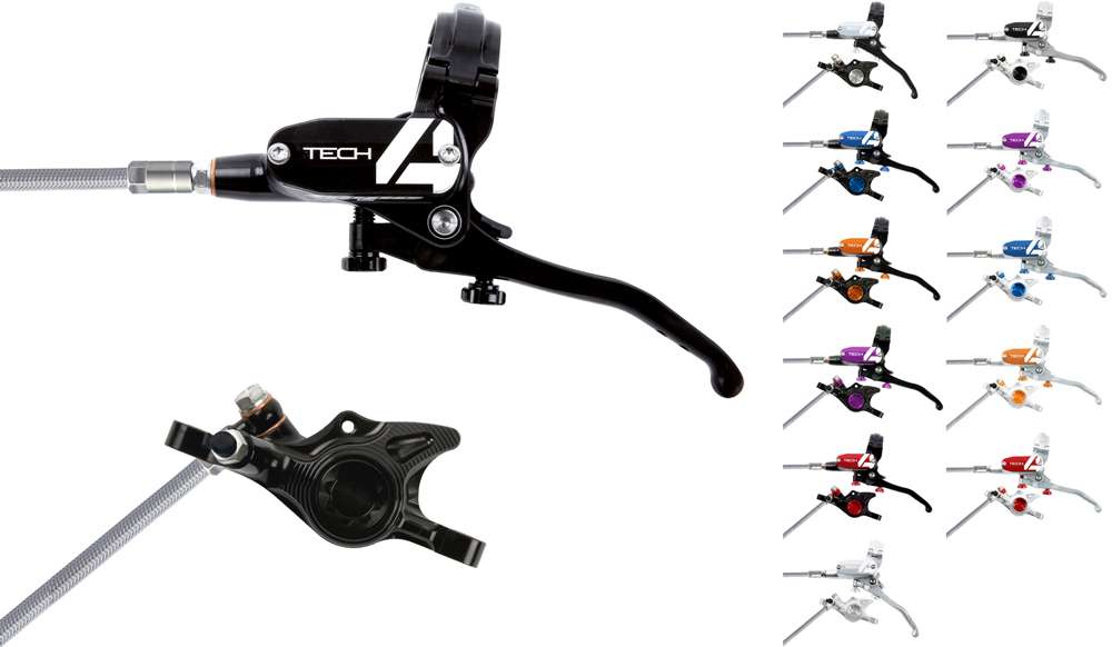 Hope tech 4 x2 steel braided disc brake - lever left