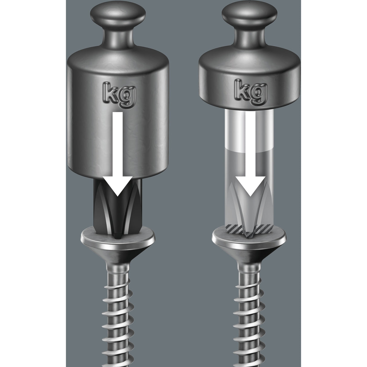 WERA Screwdriver Set 334 335 6 Kraftform Plus, Lase