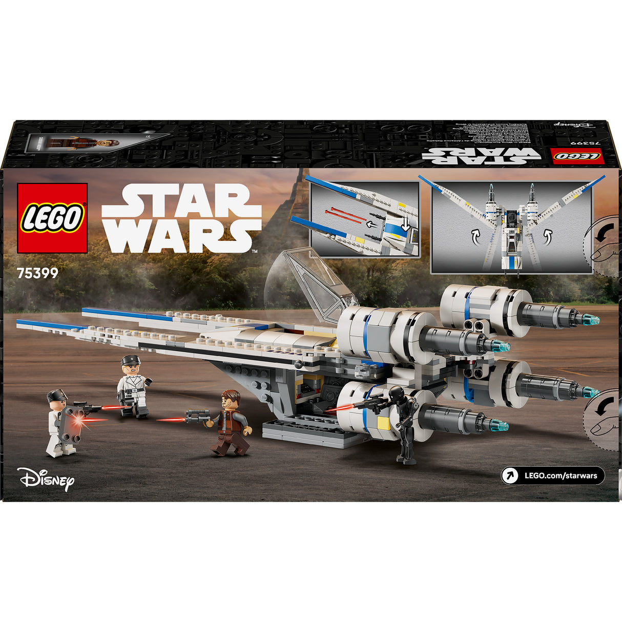 Lego star wars 75399 e ou nave espacial rebelde u-wing starfighter