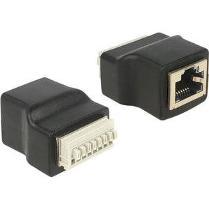 Delock Adapter RJ45 Kvinde> Terminal Block med push men