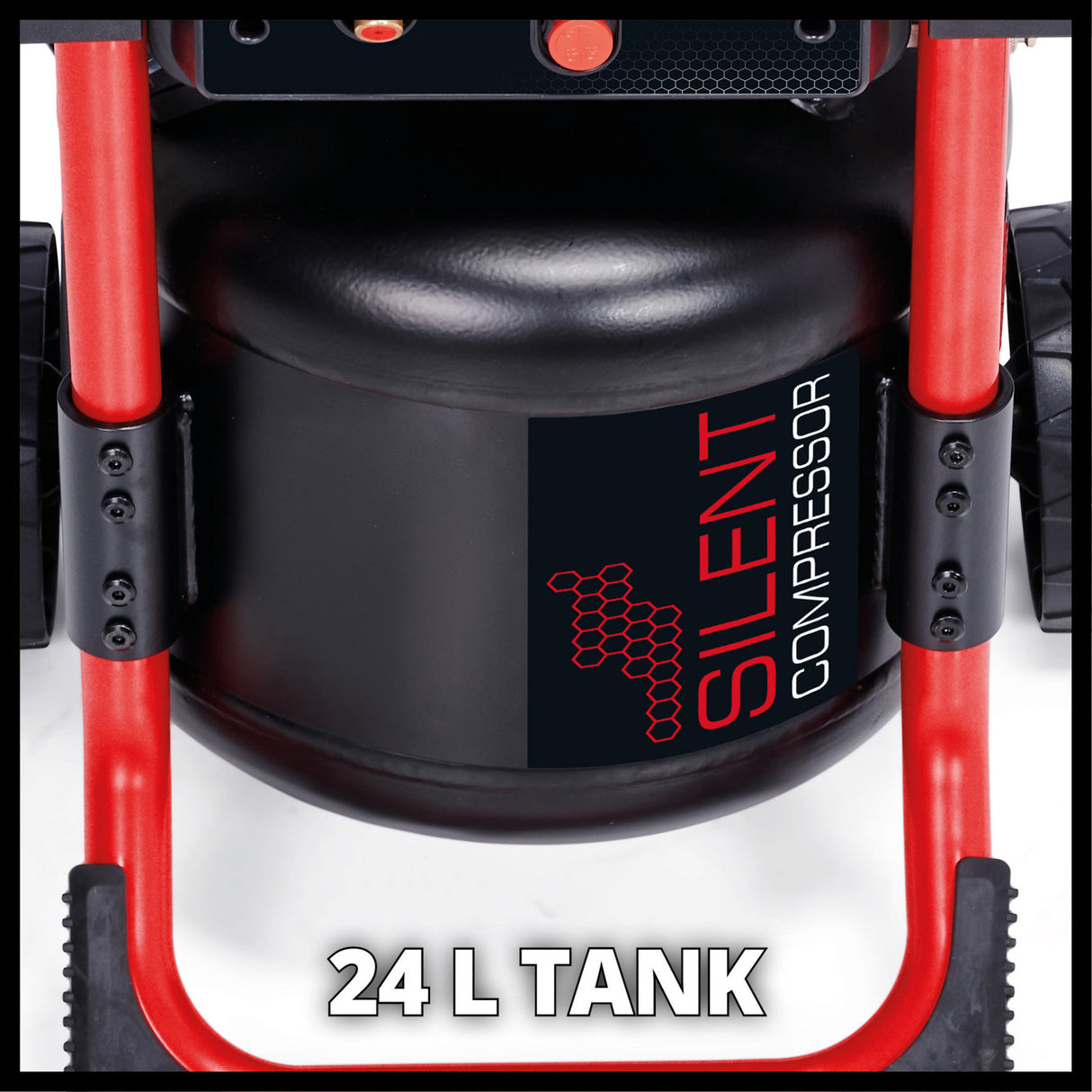 Einhell te-ac 240 24 Silent Kompressor (schwarz rout, 24 Liter)