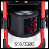 Einhell te-ac 240 24 Silent Kompressor (schwarz rout, 24 Liter)