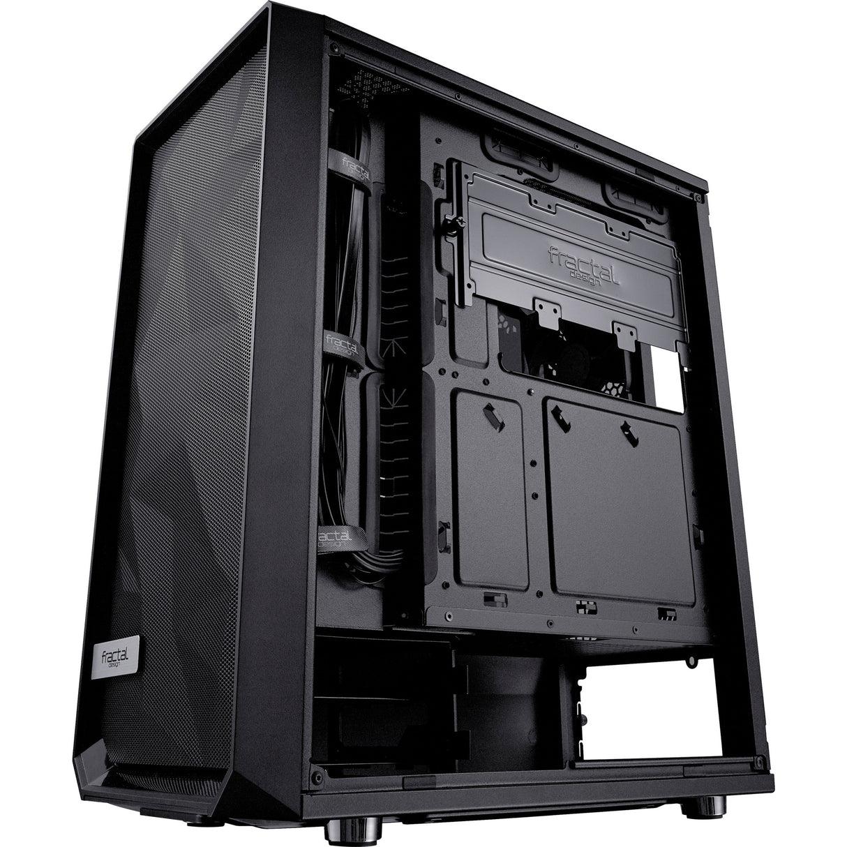 Fractal Design Meshify C Midi Tower Case (Black | 2x USB-A | Tempered Glass)
