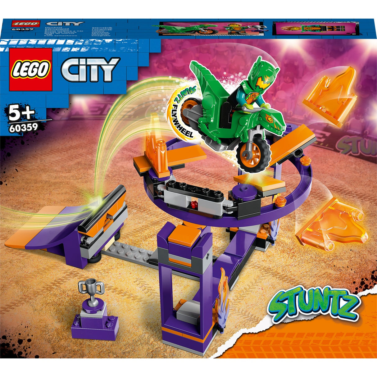 Stuntz da cidade de Lego Dunken com Stuntbaan 60359