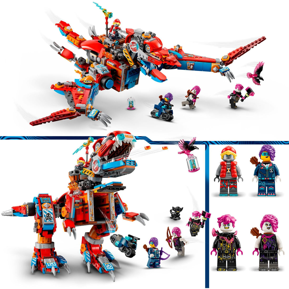 Lego dreamzzz 71484 coopers robô dinossauro c. Rex