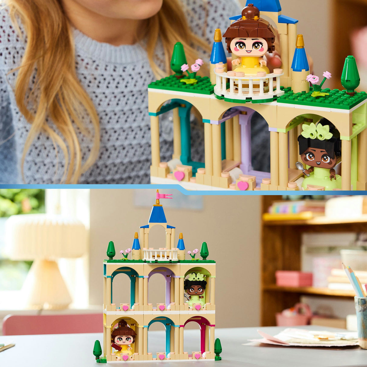 Lego Disney Princess 43291 Mini Belle e Tiana con castello