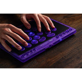 8bitdo arcade controller - transparent purple signature edition (purple transparent, 2.4 ghz bluetooth usb, nintendo switch 1 + 2, pc)