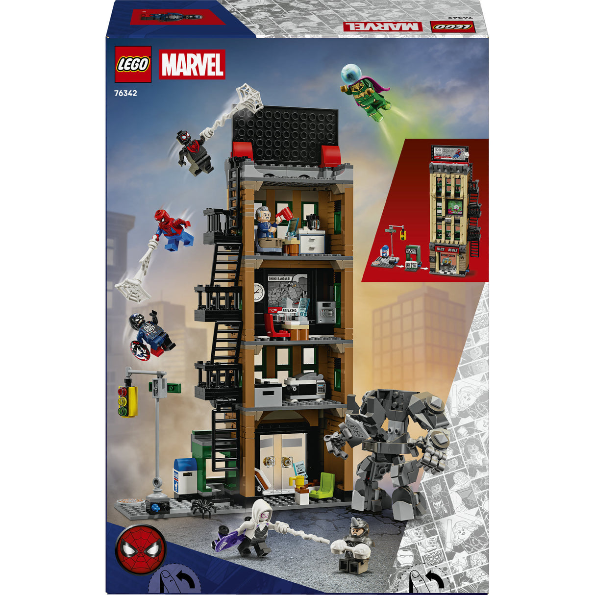 Lego super heroes 76342 marvel spider-man vs. mysterio: the daily bugle